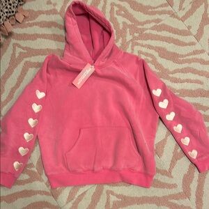 Dandy Worldwide “Hearts on my sleeve” hoodie size S - color pink